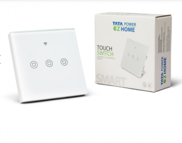Tata Power EZ Home Wi-Fi Smart Touch Panel to control 3 electrical points